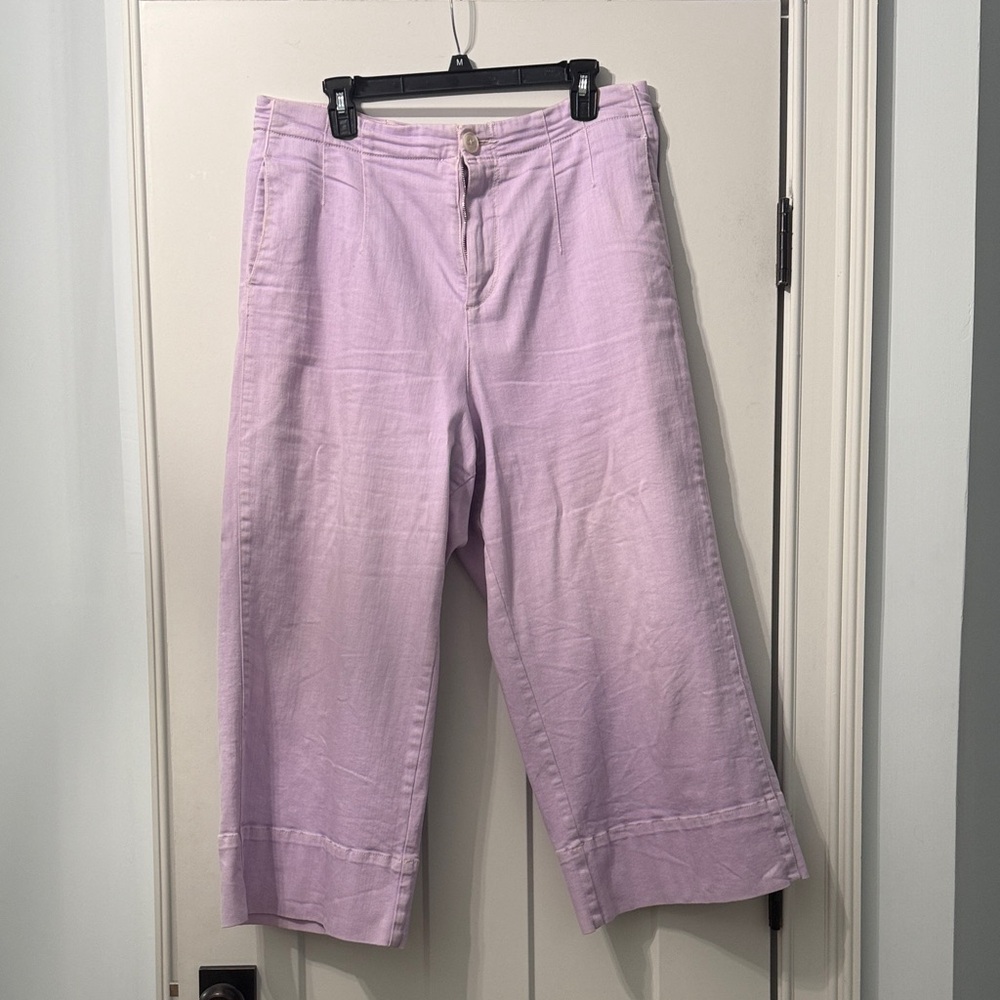 Pilcro and the Letterpress Lilac Trousers by Anthropologie